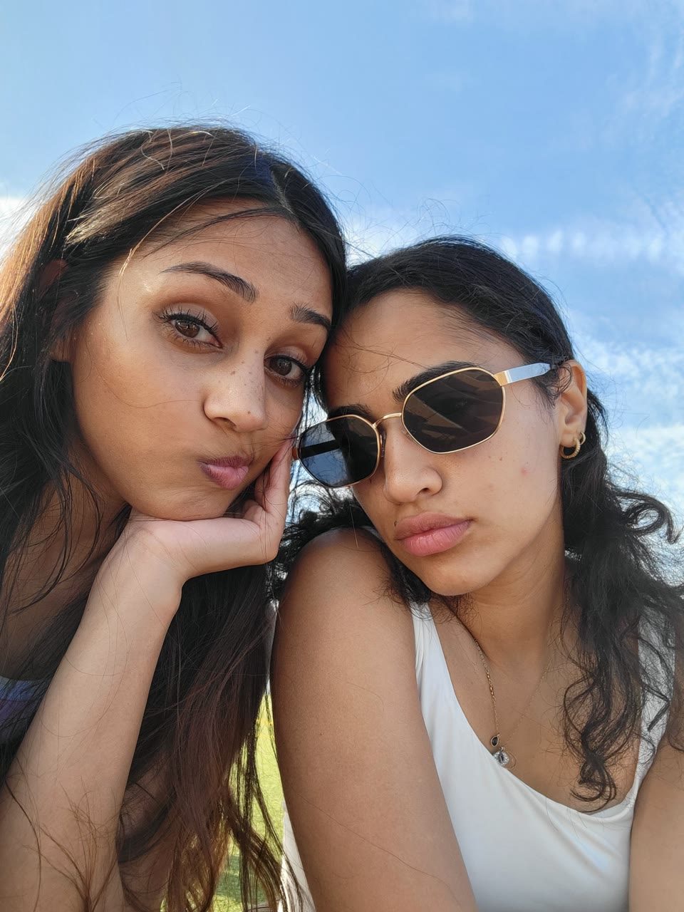 Hazel Mohamedali traveling with a friend Hazel Mohamedali enjoying a sunny travel day with a friend